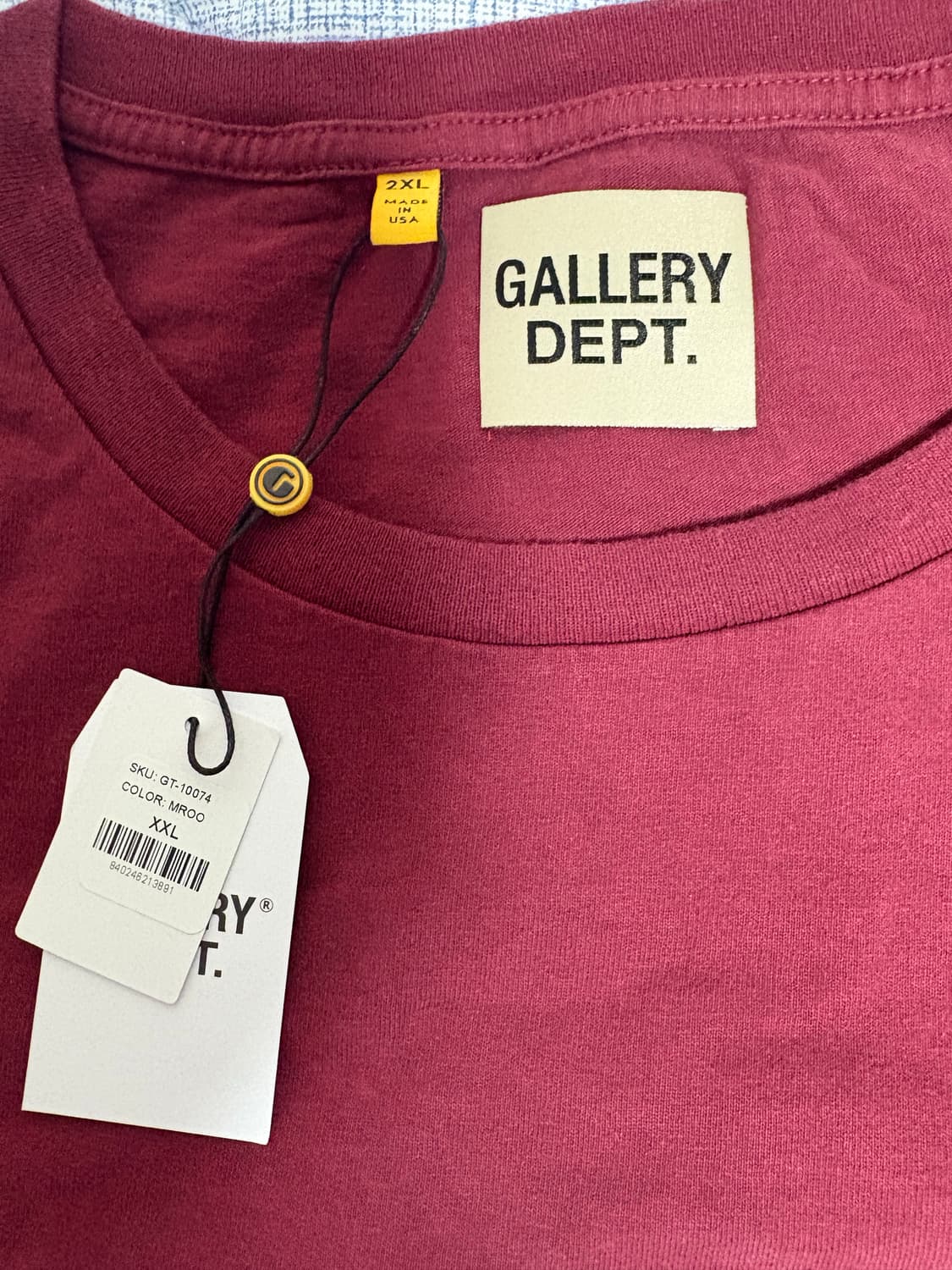 갤러리 디파트먼트 짐로고 반팔 마룬 2XL 상품이미지3
