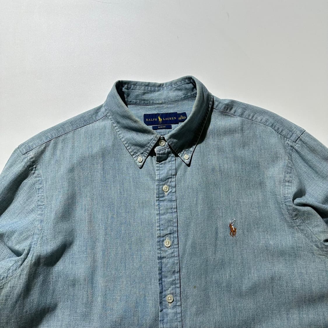폴로 랄프로렌 데님 샴브레이 셔츠 상품이미지3