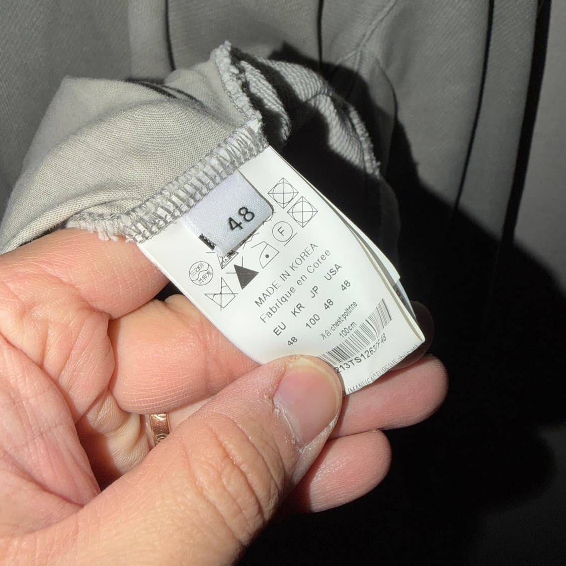 솔리드옴므 백로고 빈티지 맨투맨 48 (남성 슬림 105정도) 상품이미지8