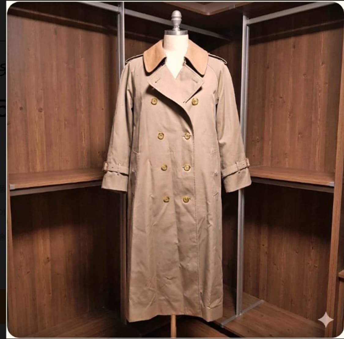 미사용 Burberrys 미국판 롱코트 상품이미지1