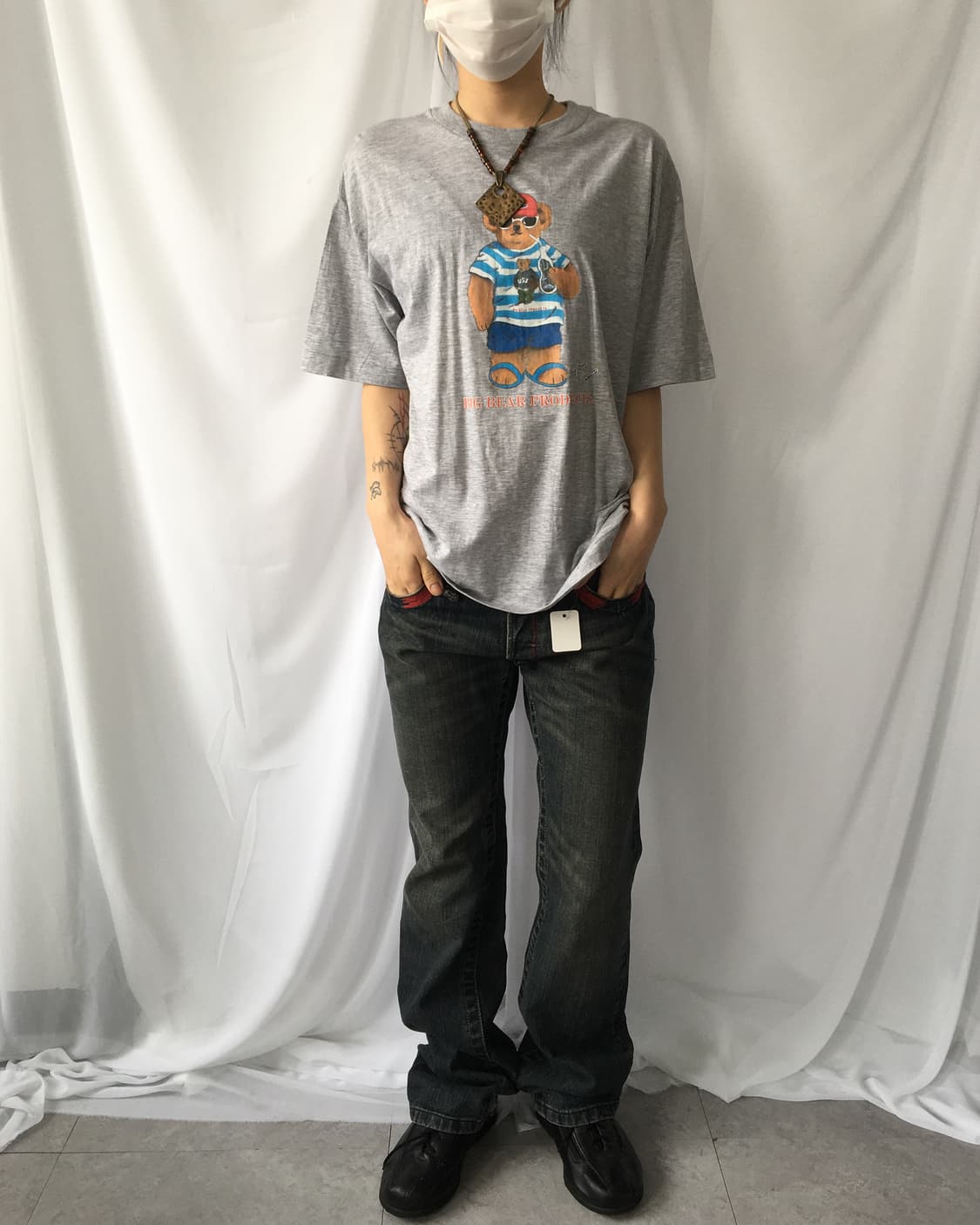 Bear printing t shirt 상품이미지6