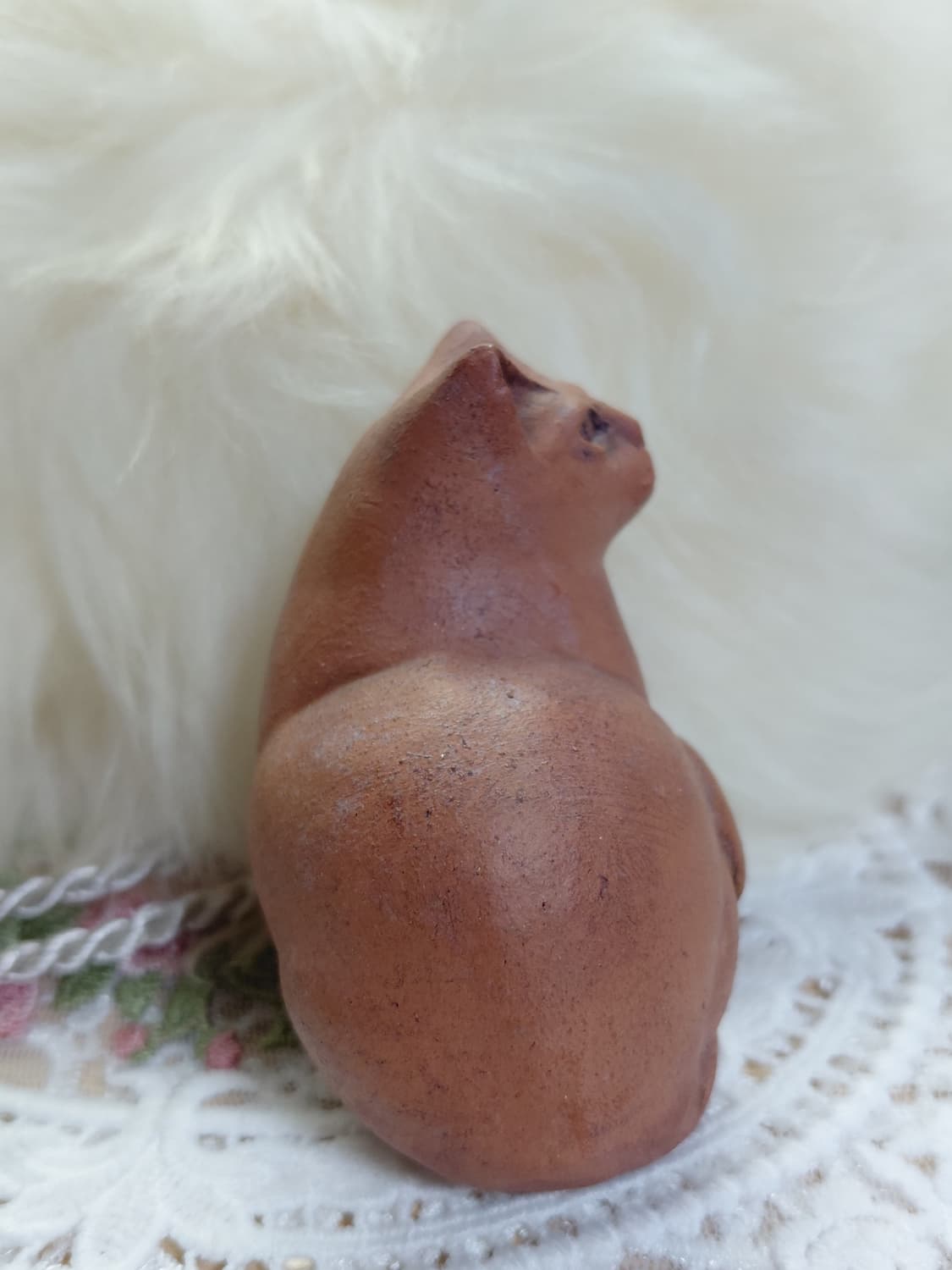 Vintage )빈티지 테라코타 고양이 인형 장식품 상품이미지3