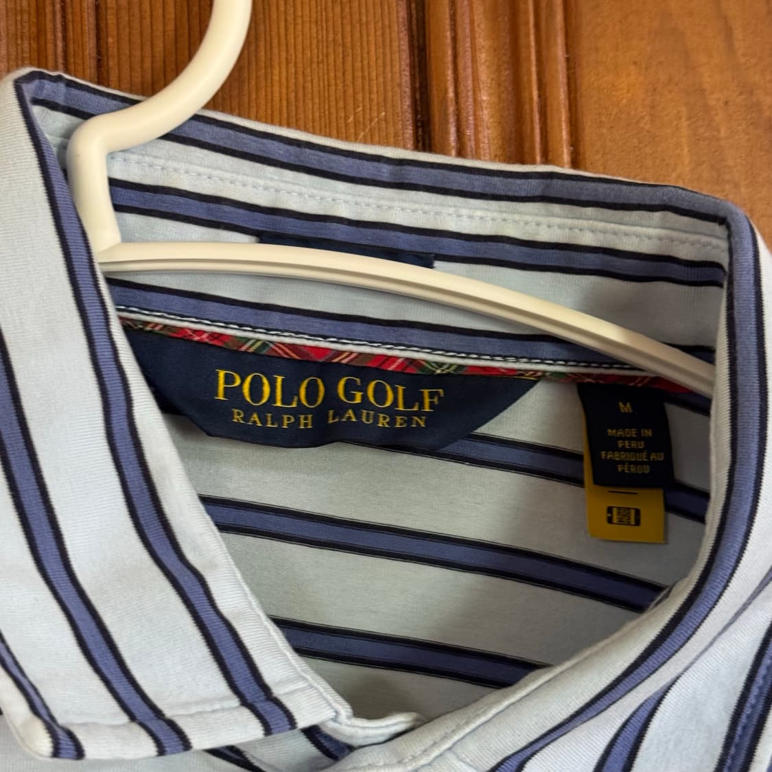 폴로 골프(POLO GOLF) 하늘색 단가라 남성 반팔 셔츠 상품이미지3