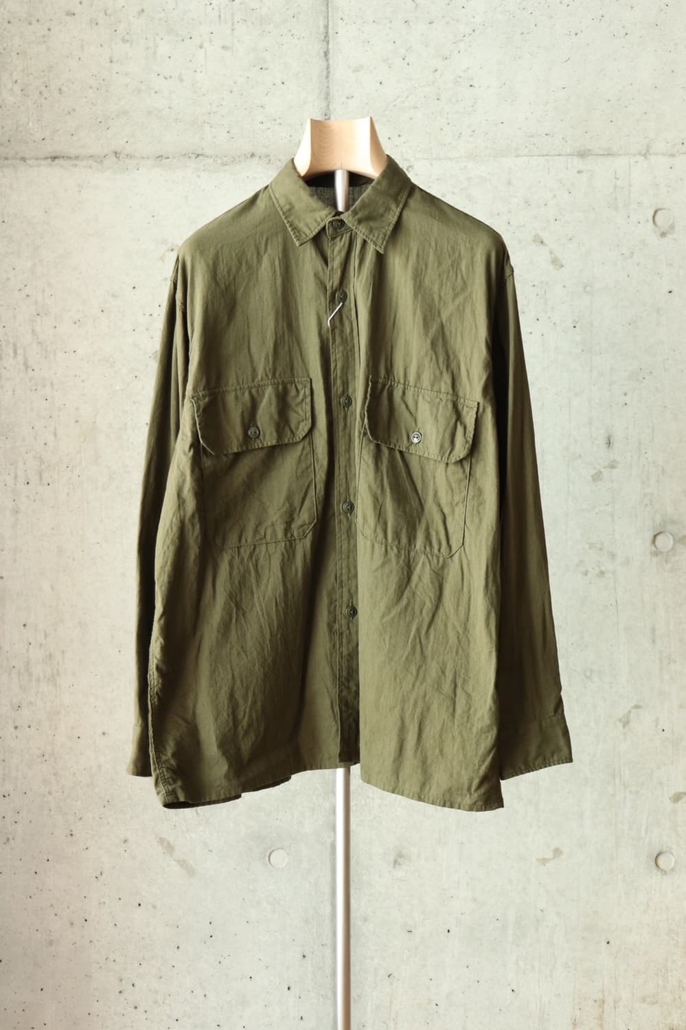 [2] Comoli 베타샨 CPO 셔츠 (Olive) 상품이미지1
