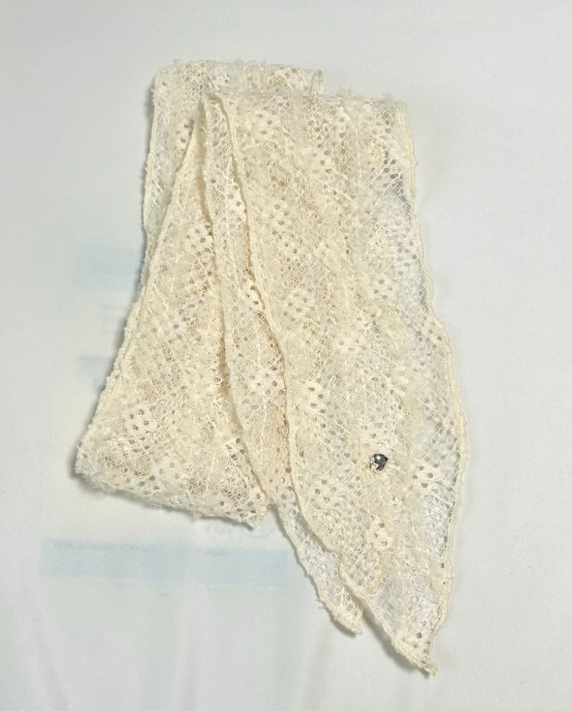 [펀프롬펀] LACE SILHOUETTE SCARF, CREAM 상품이미지2