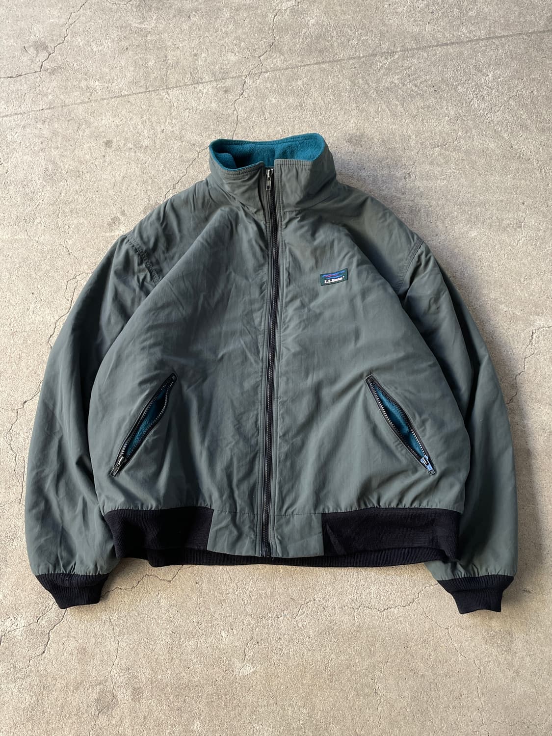 80-90s L.L. bean Warm-up Jacket charcoal 상품이미지7