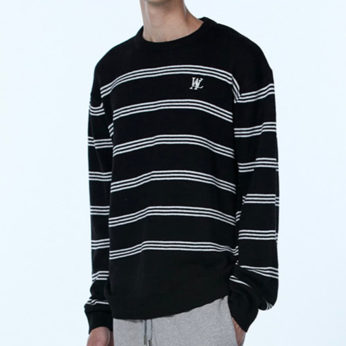 우알롱 시그니처 스트라이프 니트 상품이미지5