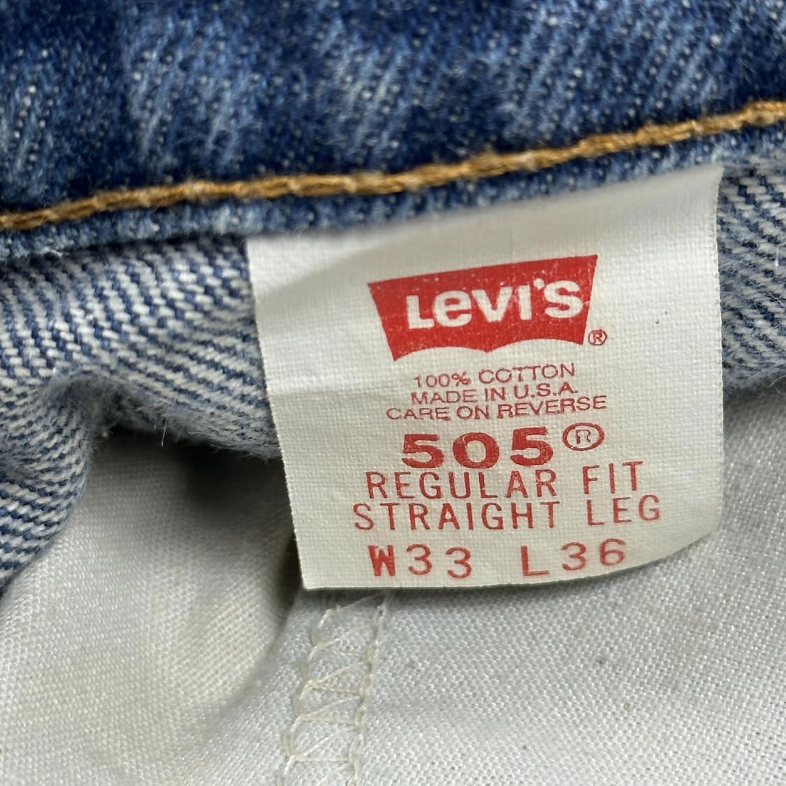 32 90s USA 리바이스 505 오리지널 스트레이트 데님팬츠 상품이미지9
