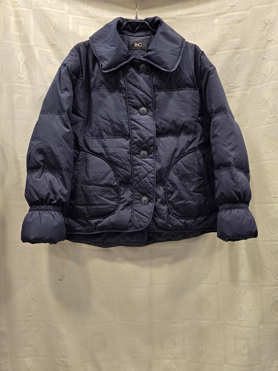 EnC 무척 가벼운 여성 덕다운 패딩 66사이즈 네이비 상품이미지1