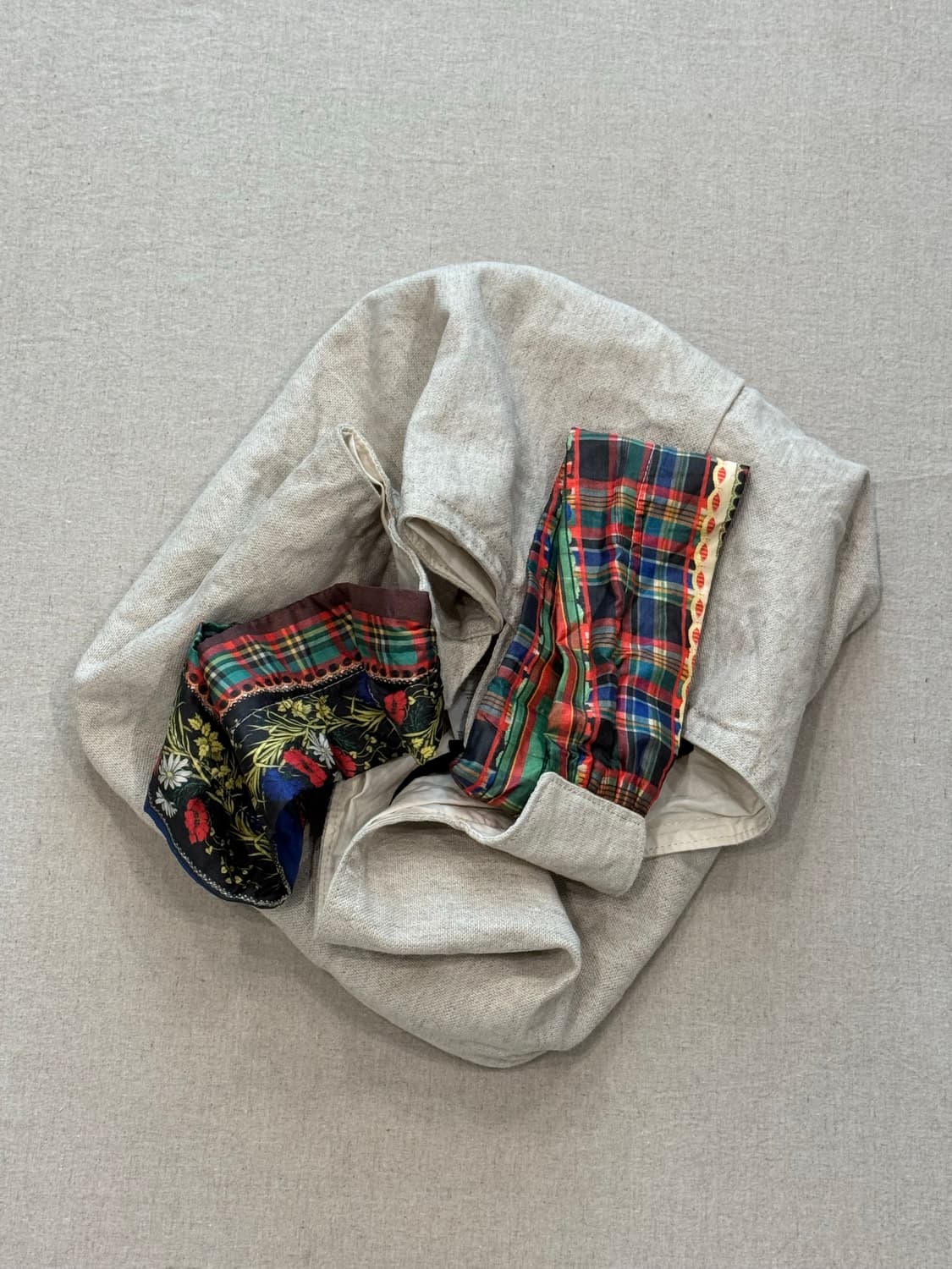 꼼데가르송 플라워 핸들 린넨 토트백 상품이미지10