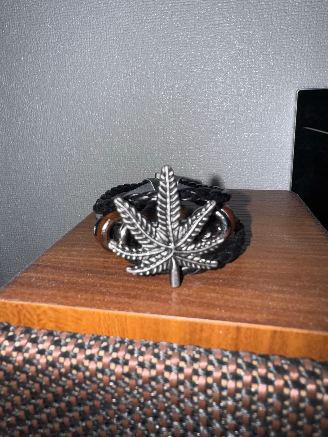 메탈 레더 브레이슬릿 상품이미지1