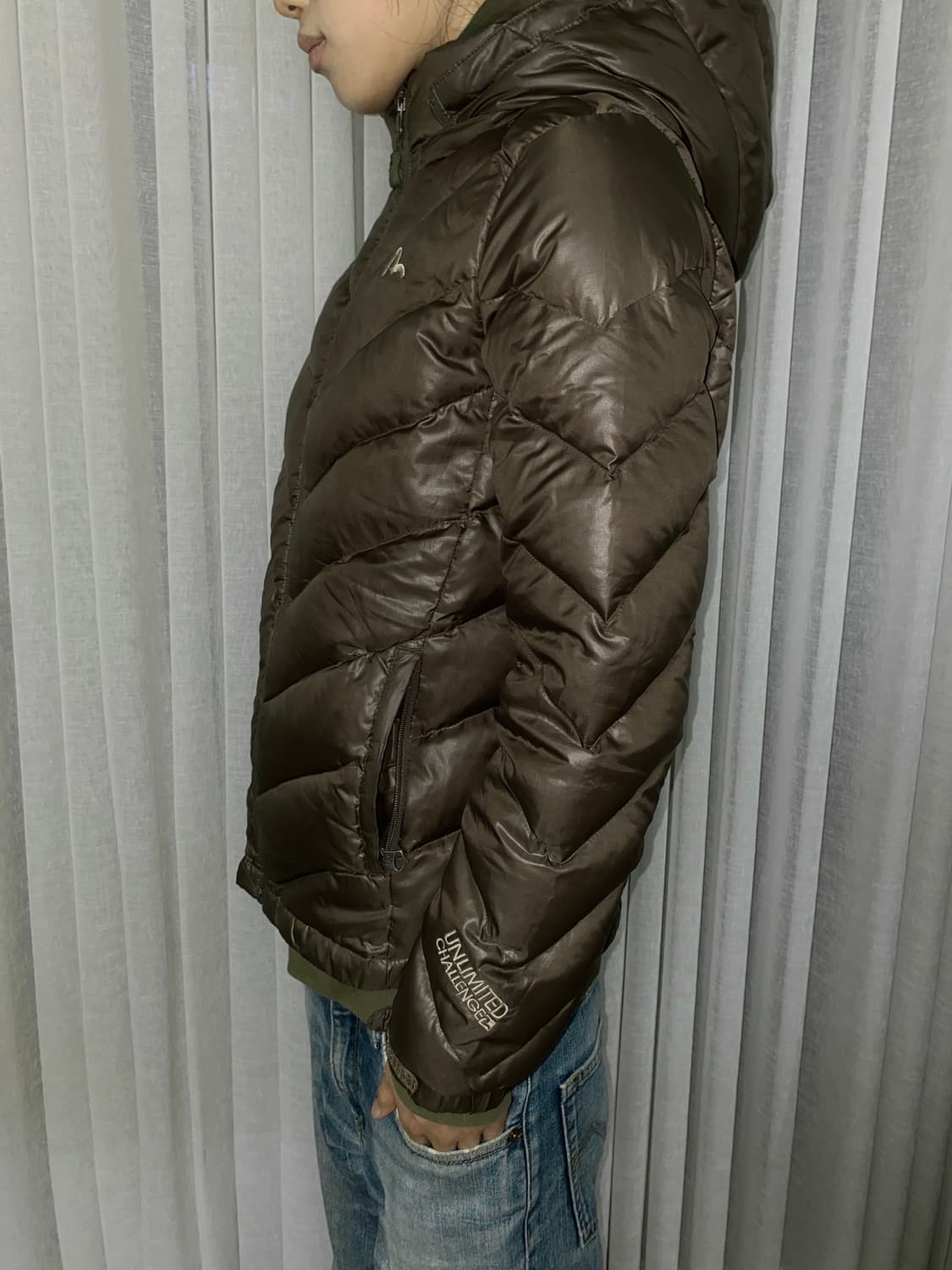 에비수 후드 구스 다운 패딩 상품이미지3