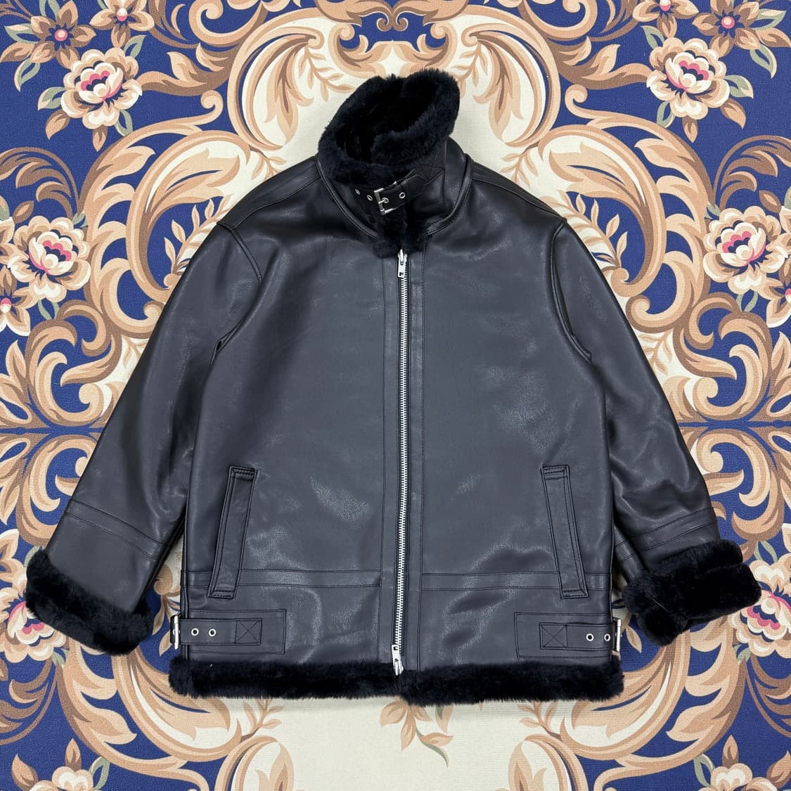 (M)도프제이슨 DOFFJASON 무스탕 자켓(블랙,2Way지퍼) 상품이미지1