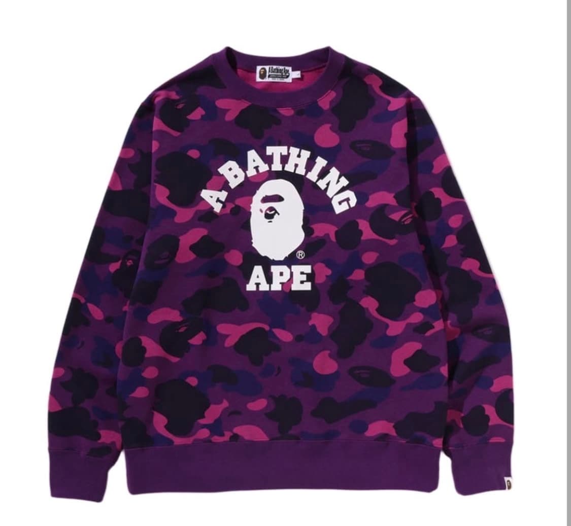 도쿄구매)베이프 26ss 카모 컬리지 맨투맨 bape 미스치프 코이세이오 상품이미지1