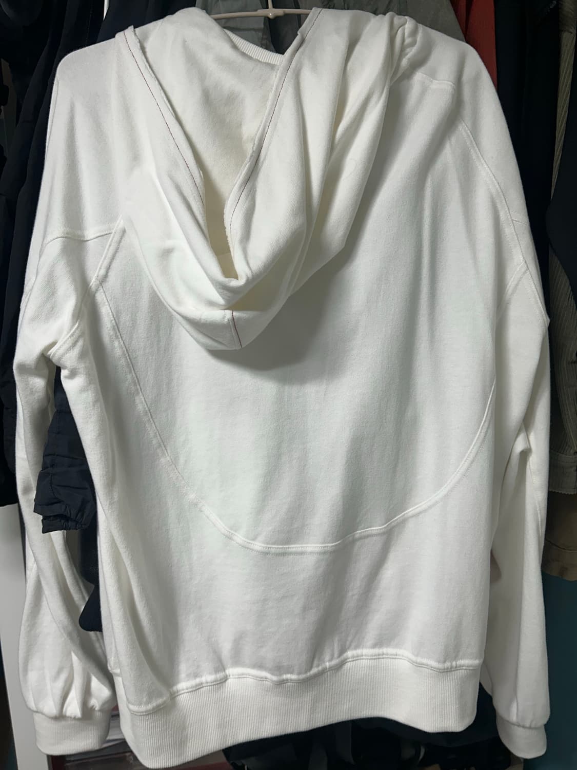 산산기어 워시드 후디 집업 아이보리 상품이미지4