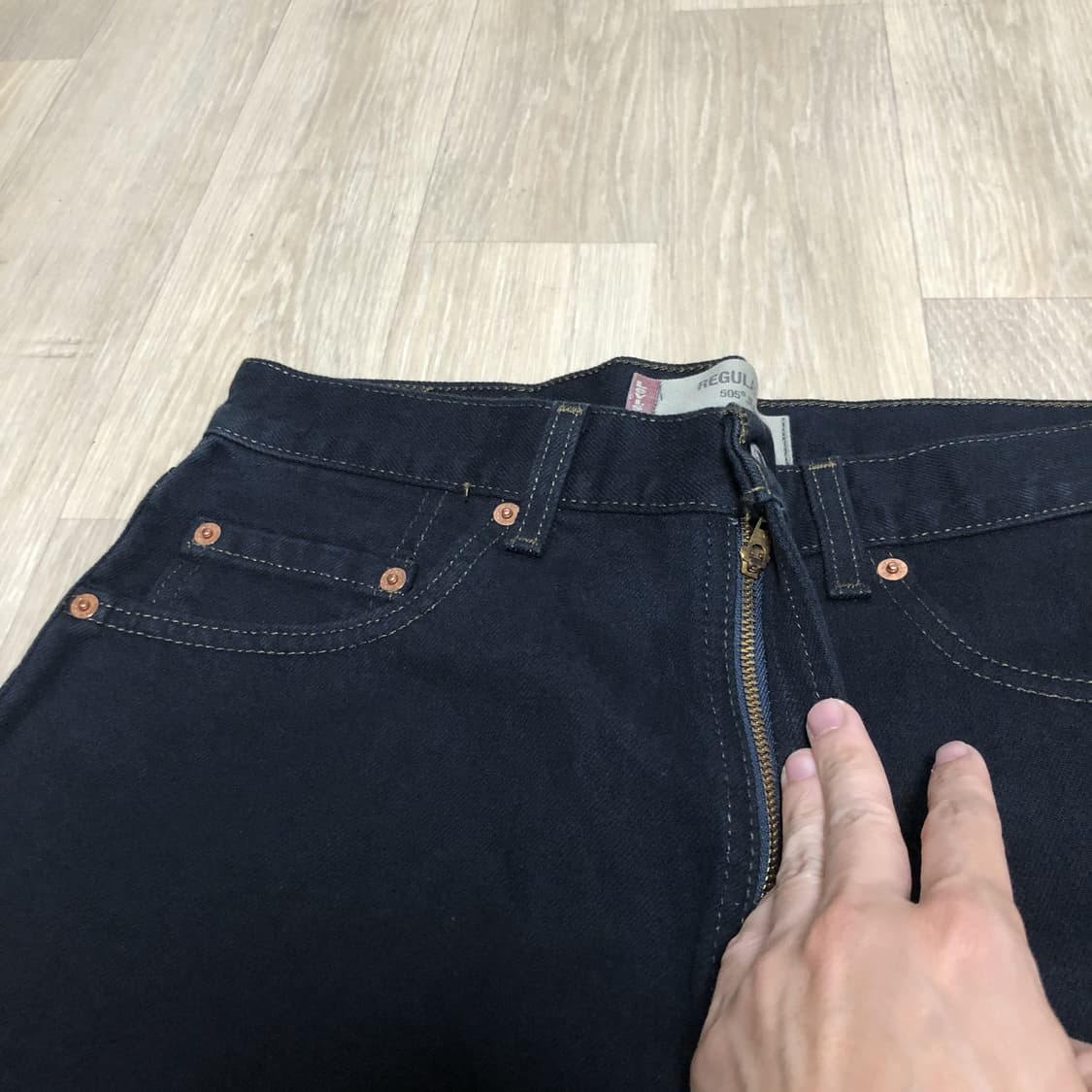 (31) 00's 리바이스 Levi's 505 레귤러핏 블랙 흑청 데님 상품이미지3