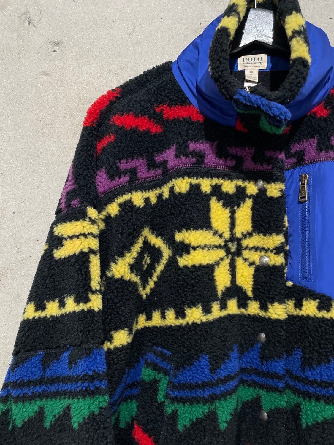 폴로 랄프로렌 지오 모티프 립스탑 트림 하이 파일 플리스 자켓 상품이미지2