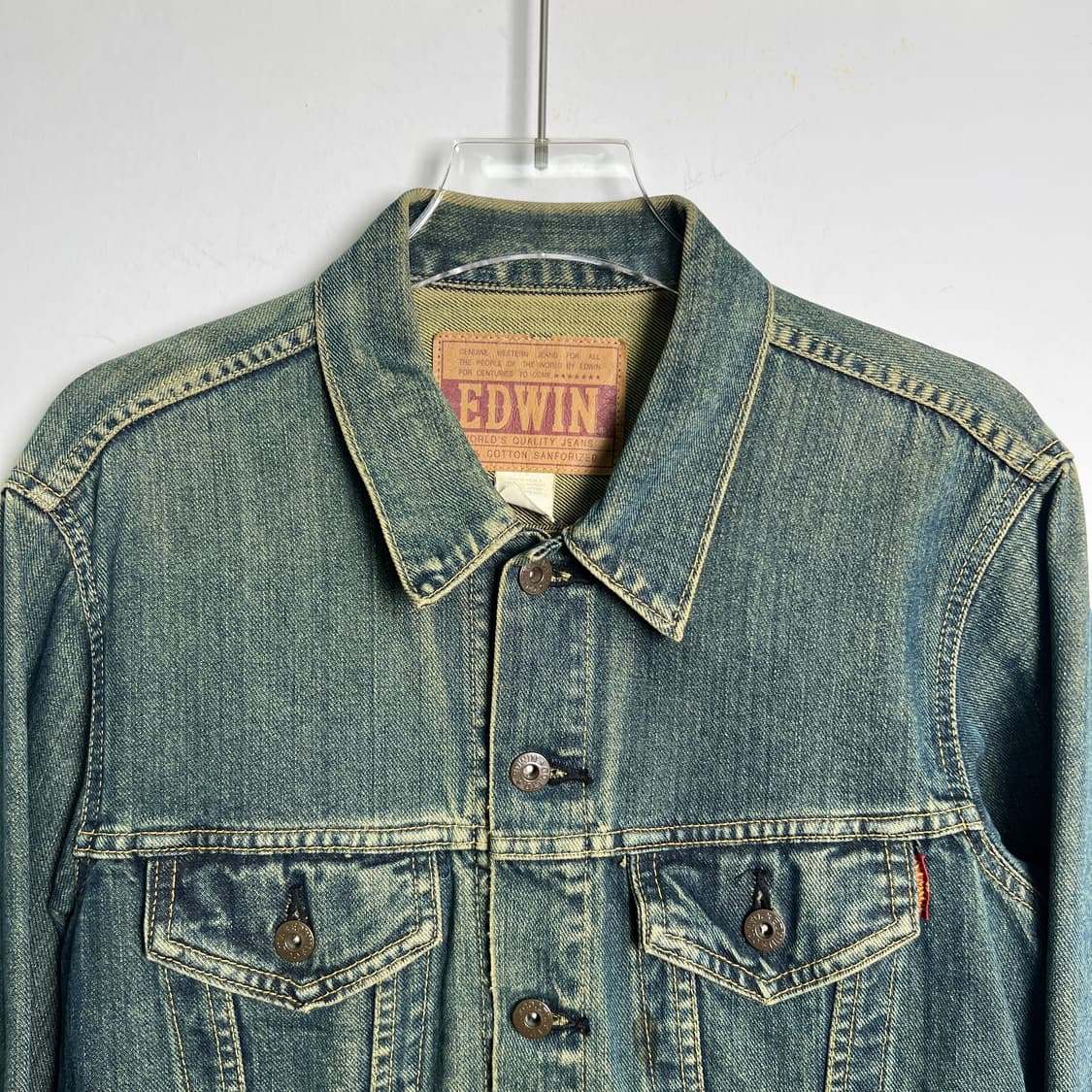 Edwin 에드윈 빈티지 데님 트러커 자켓 M 상품이미지4