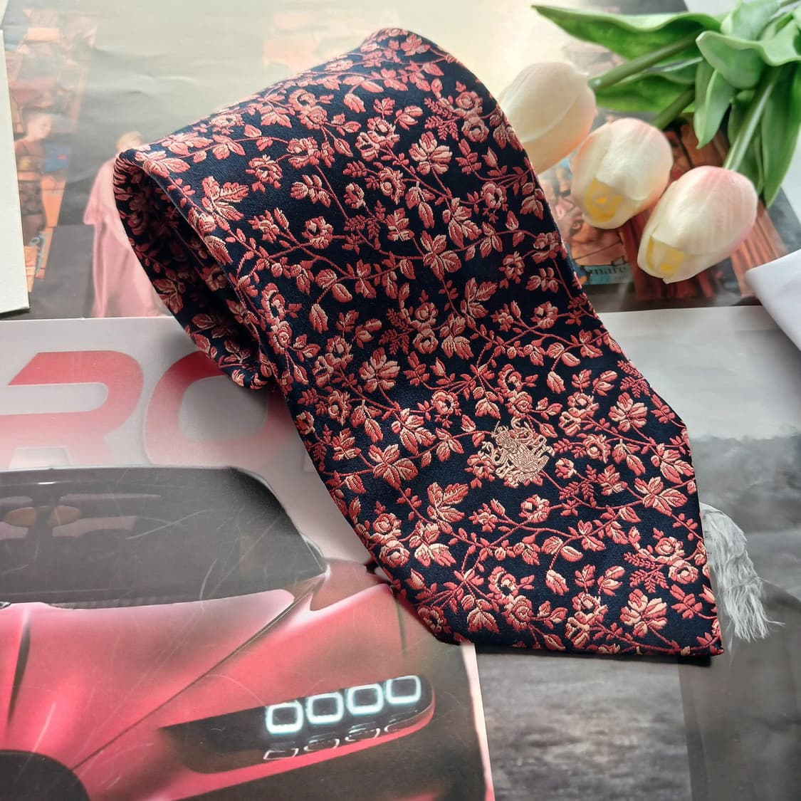 아쿠아스큐텀 실크 자카드 넥타이 9.4cm A+등급 A18639
 상품이미지2