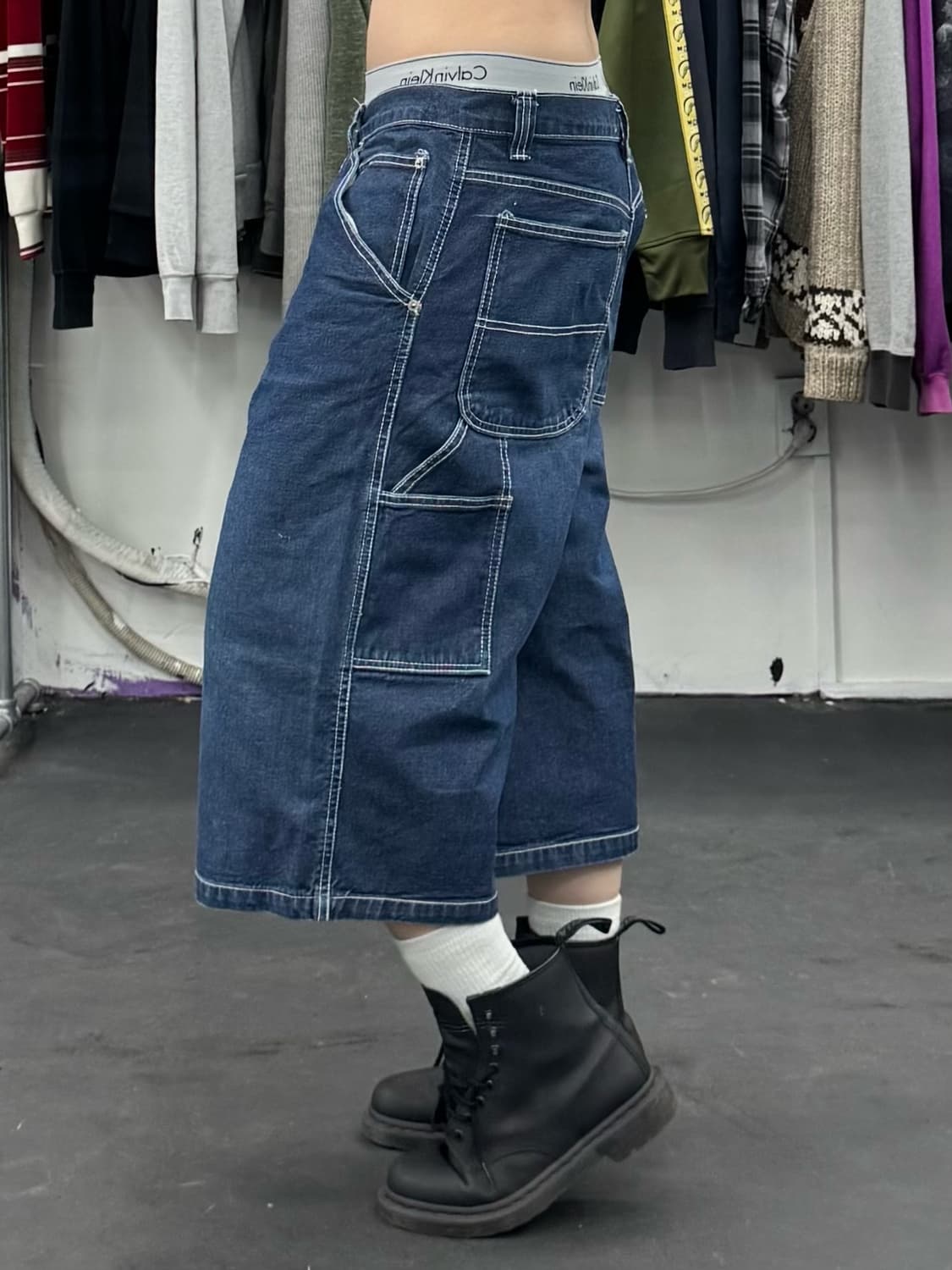 VTG 데님 카펜터 버뮤다팬츠 상품이미지3