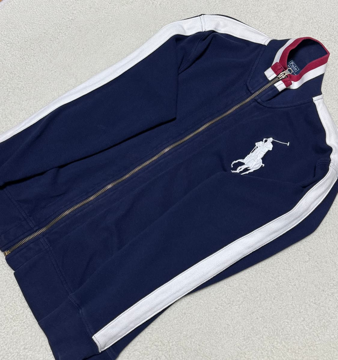 폴로 랄프로렌 빅포니 네이비 / 화이트 집업 상품이미지5