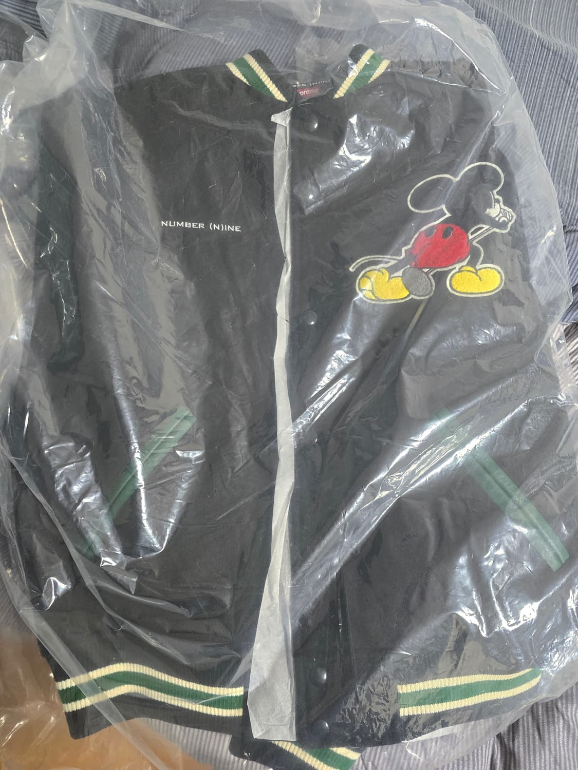 슈프림 넘버나인 바시티 자켓 블랙 상품이미지4