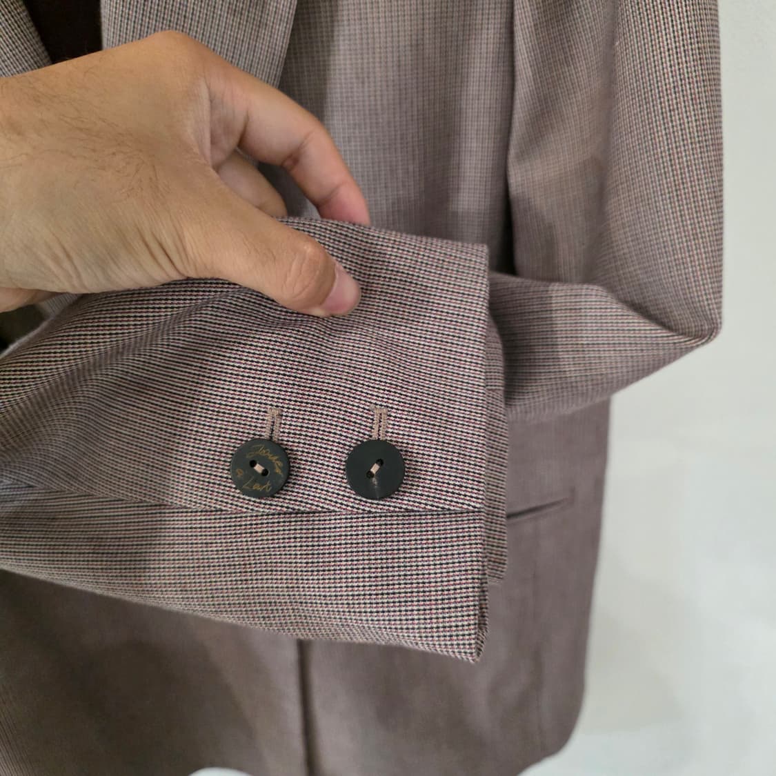 한섬 SJSJ 더블 버튼 체크 자켓 76-90-155 상품이미지5