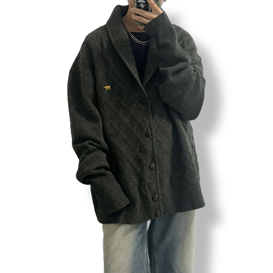 잭니클라우스 숄카라 니트 가디건 상품이미지3