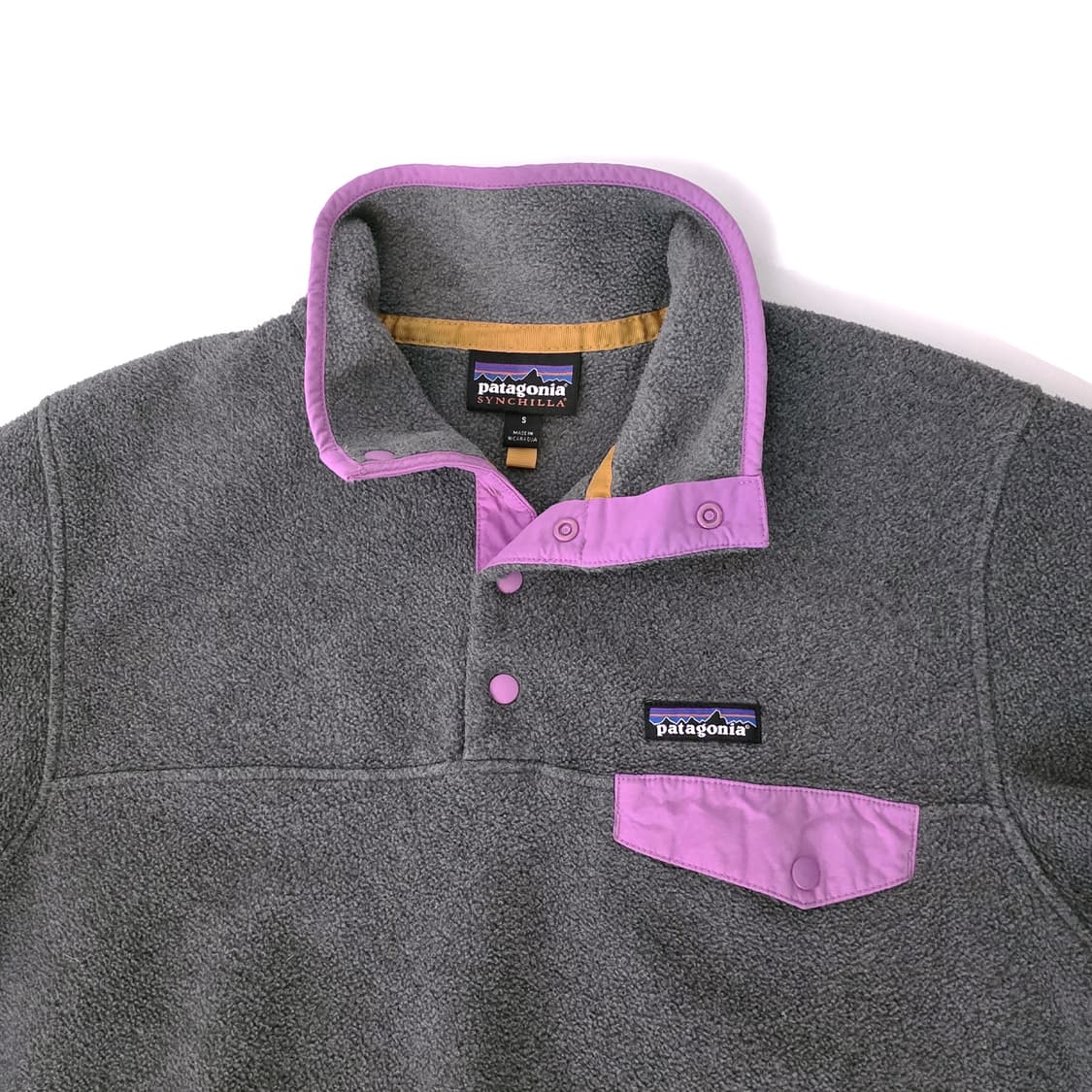 [W/S] 파타고니아 신칠라 스냅티 그레이 핑크 상품이미지4