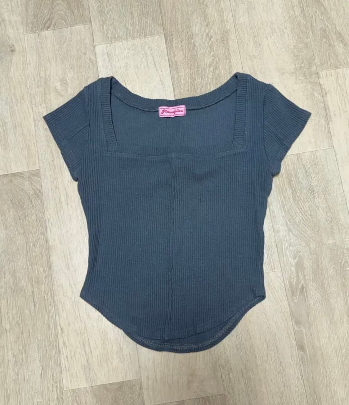 플노팔 구버전 바비탑 반팔 차콜 상품이미지2