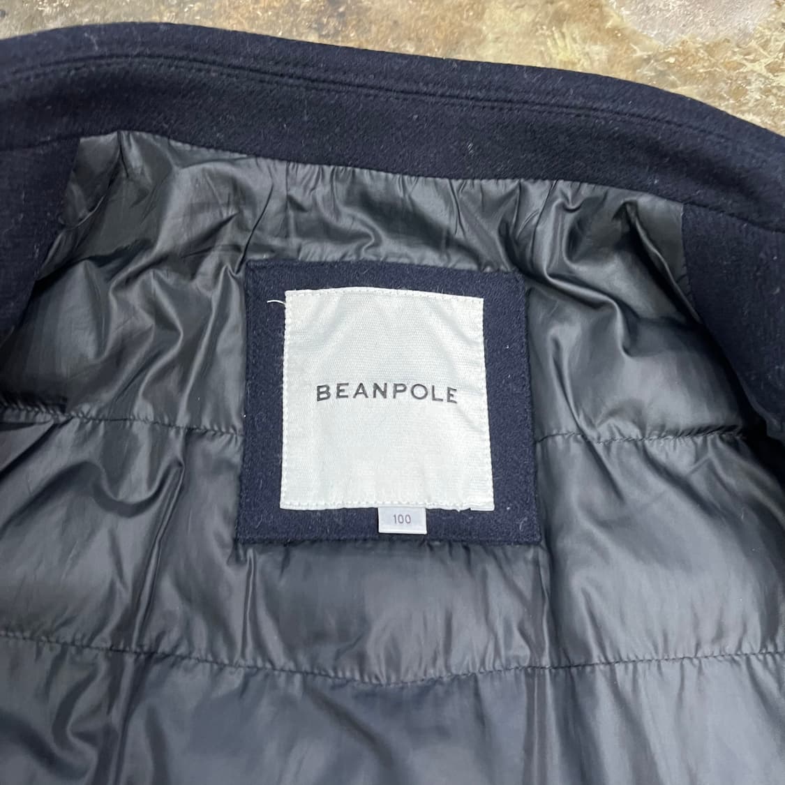 100) 빈폴 신슐레이트 누빔 패딩 코트 울코트 상품이미지7