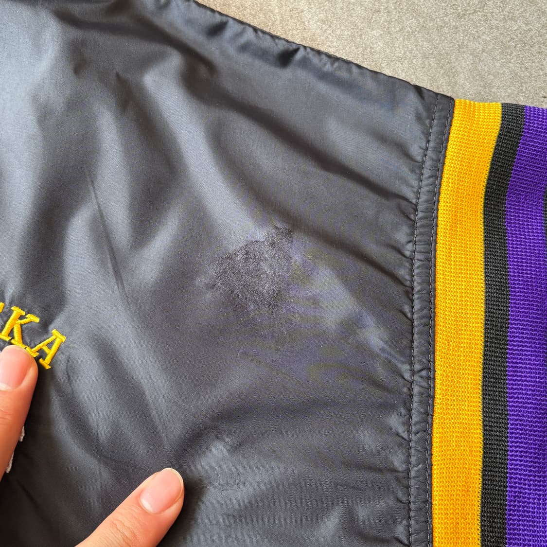 90년대 미국 생산 블랙 블랙 웜업 자켓 상품이미지5