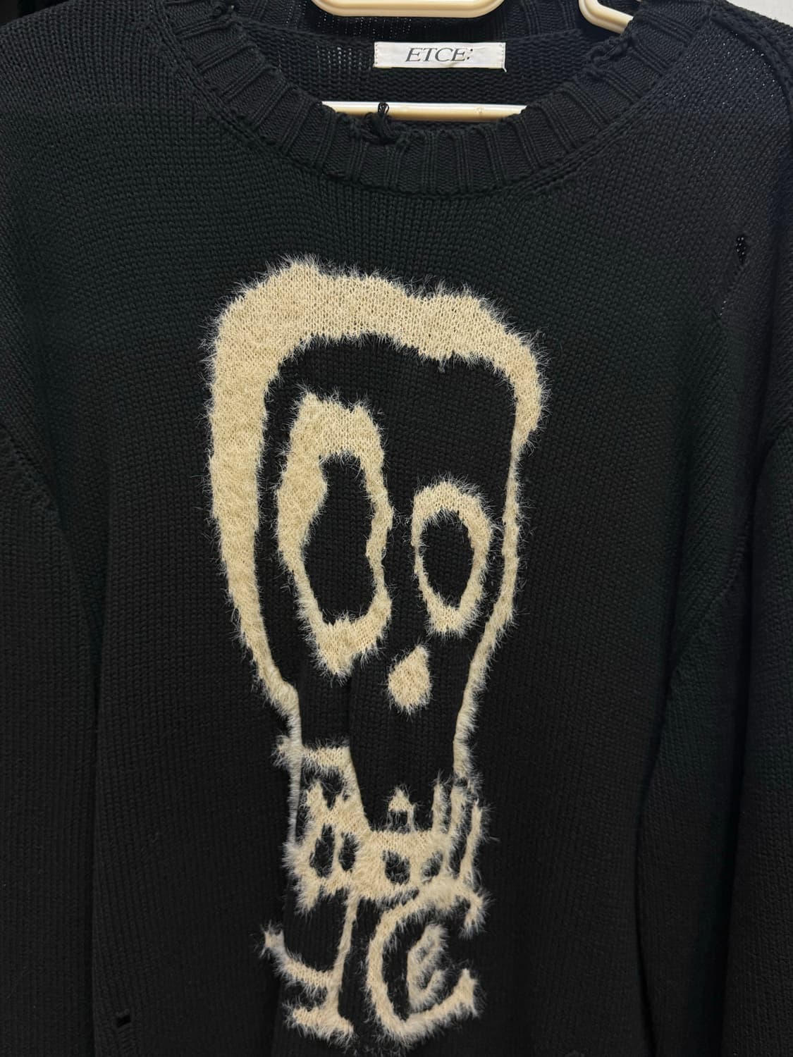 etce 스컬 코튼 니트 상품이미지1