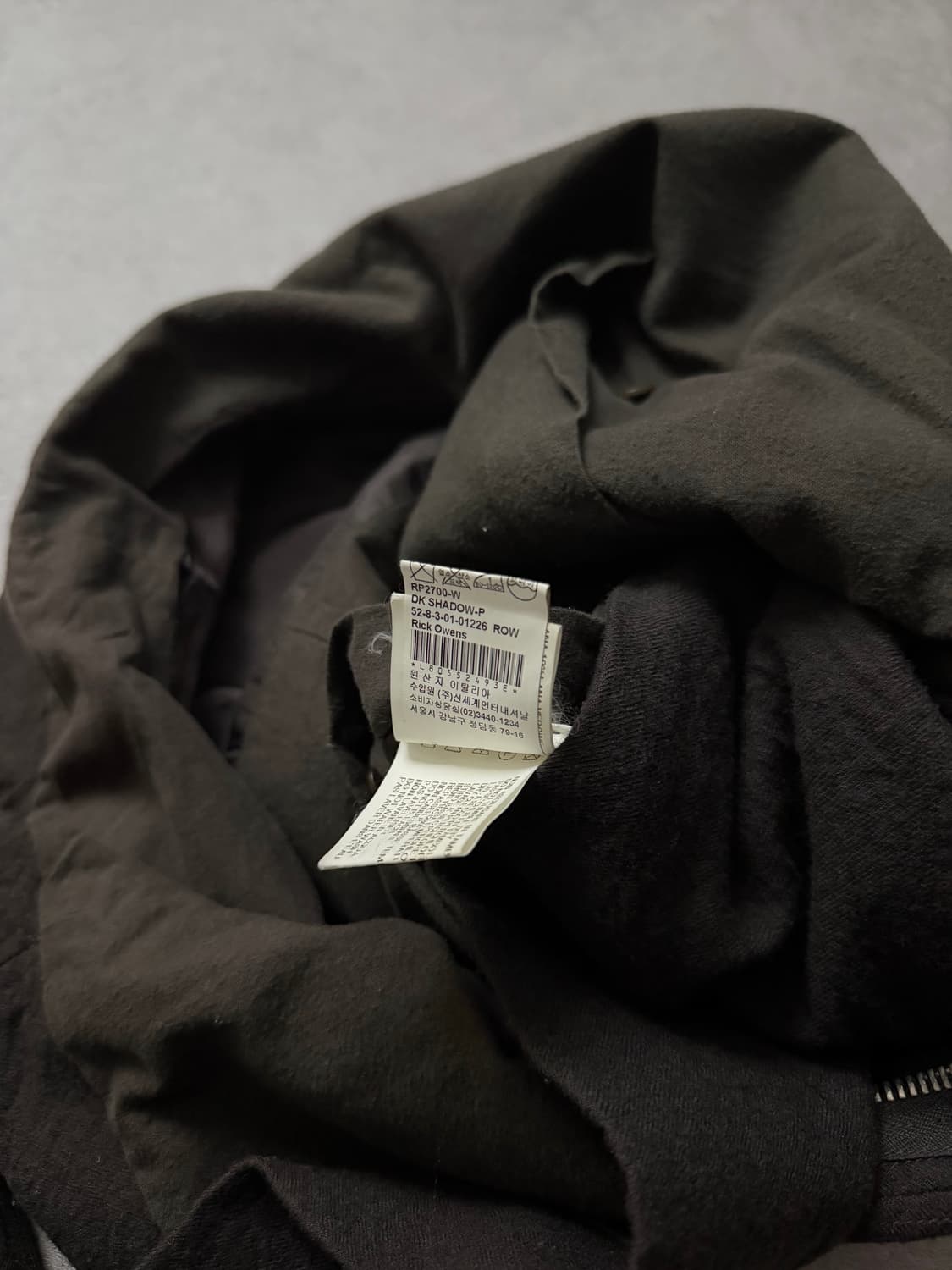 릭오웬스 다크쉐도우 하이넥 코튼자켓 상품이미지9