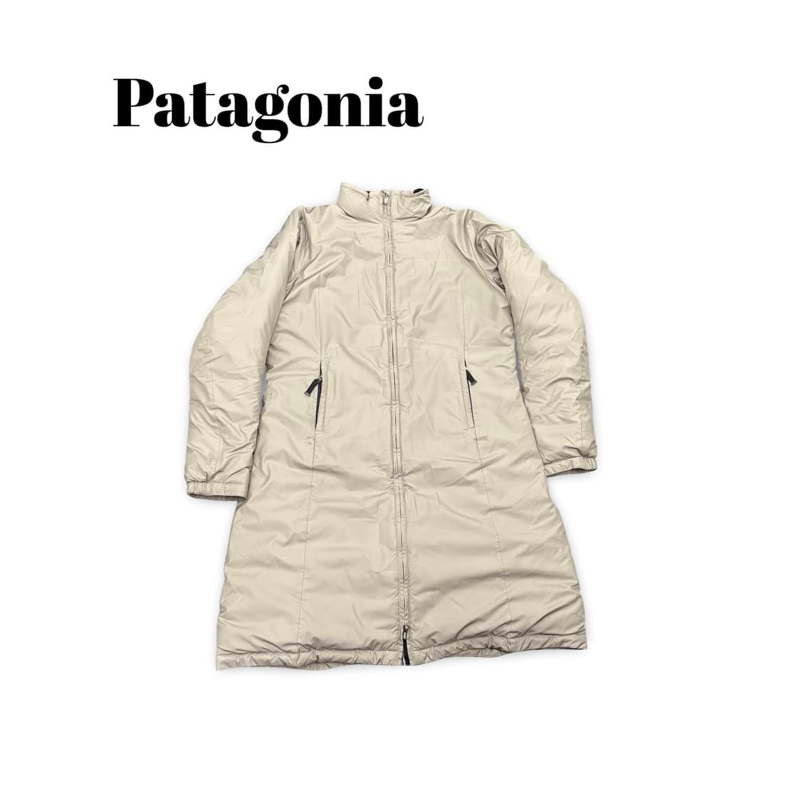 파타고니아 롱 패딩 코트 아이보리 상품이미지1