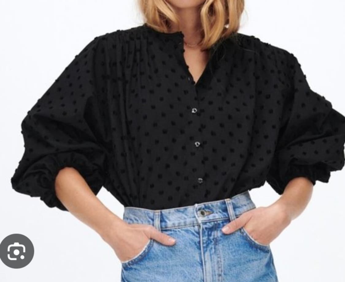 Zara자라 도트패턴 볼륨 여유핏 루즈핏 블라우스s or s~m 상품이미지7