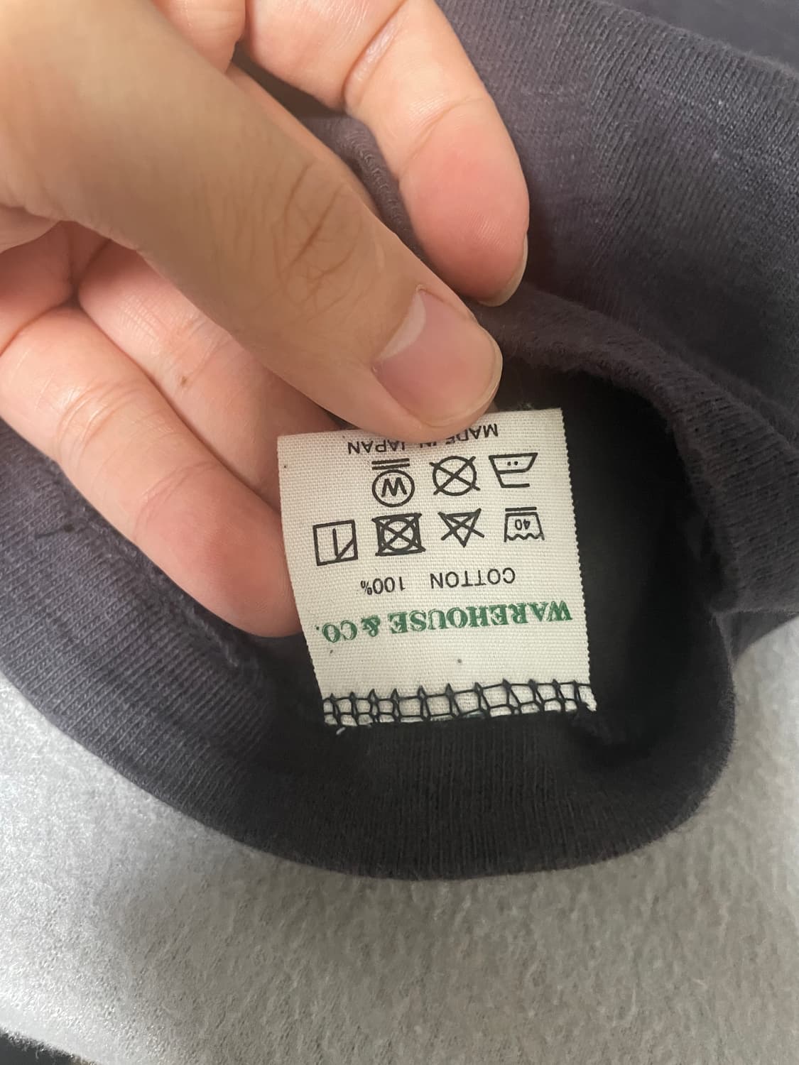 웨어하우스 Lot 4601 루프휠 포켓 티셔츠 블랙 / 네이비 XL 상품이미지3