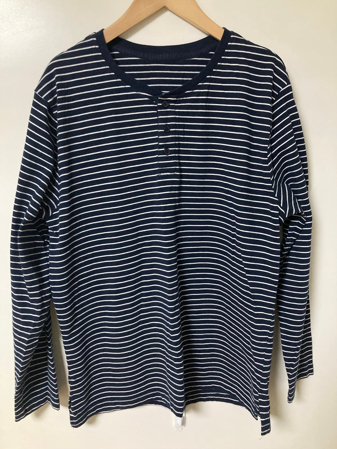 JAJU 자주 스트라이프 헨리넥 티셔츠 XL 상품이미지1