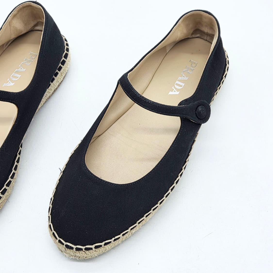 프라다 우먼스 에스빠드류 발레리나 슈즈 블랙 (39) 상품이미지5