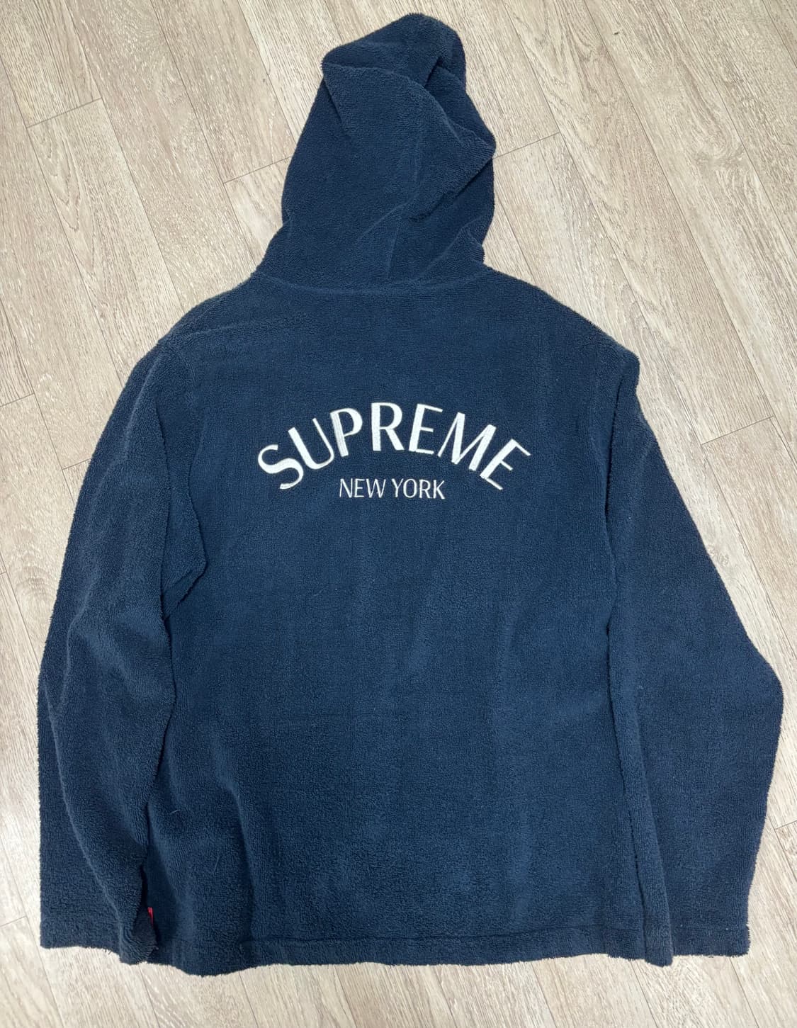 슈프림 테리 네이비 후드집업 상품이미지1