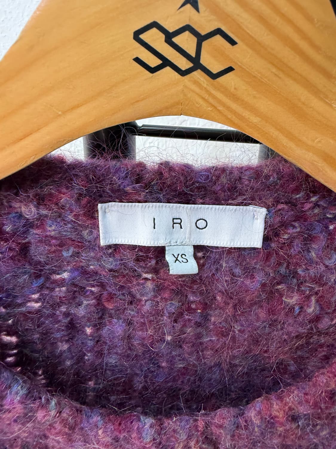 정품) IRO 이로 한섬 루즈핏 퍼플 니트 스웨터 XS 상품이미지5