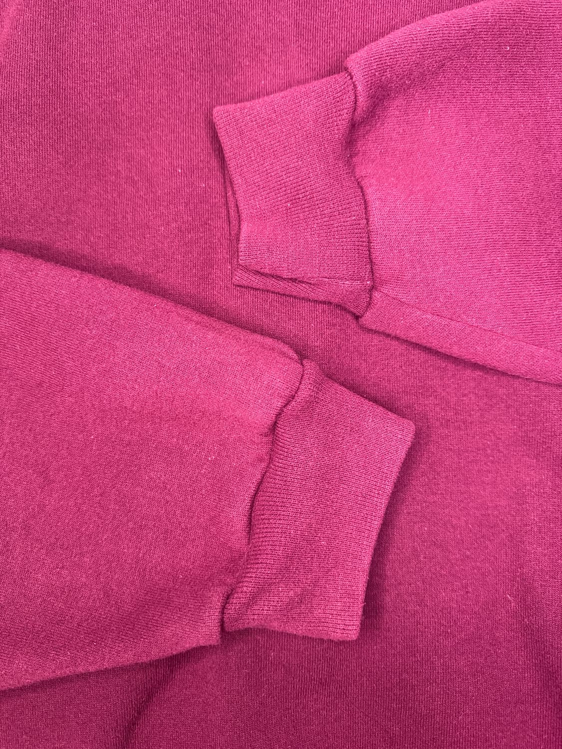 빈티지 90s 러셀 RUSSELL 하프집업 스웻 맨투맨 버건디 2XL 상품이미지7