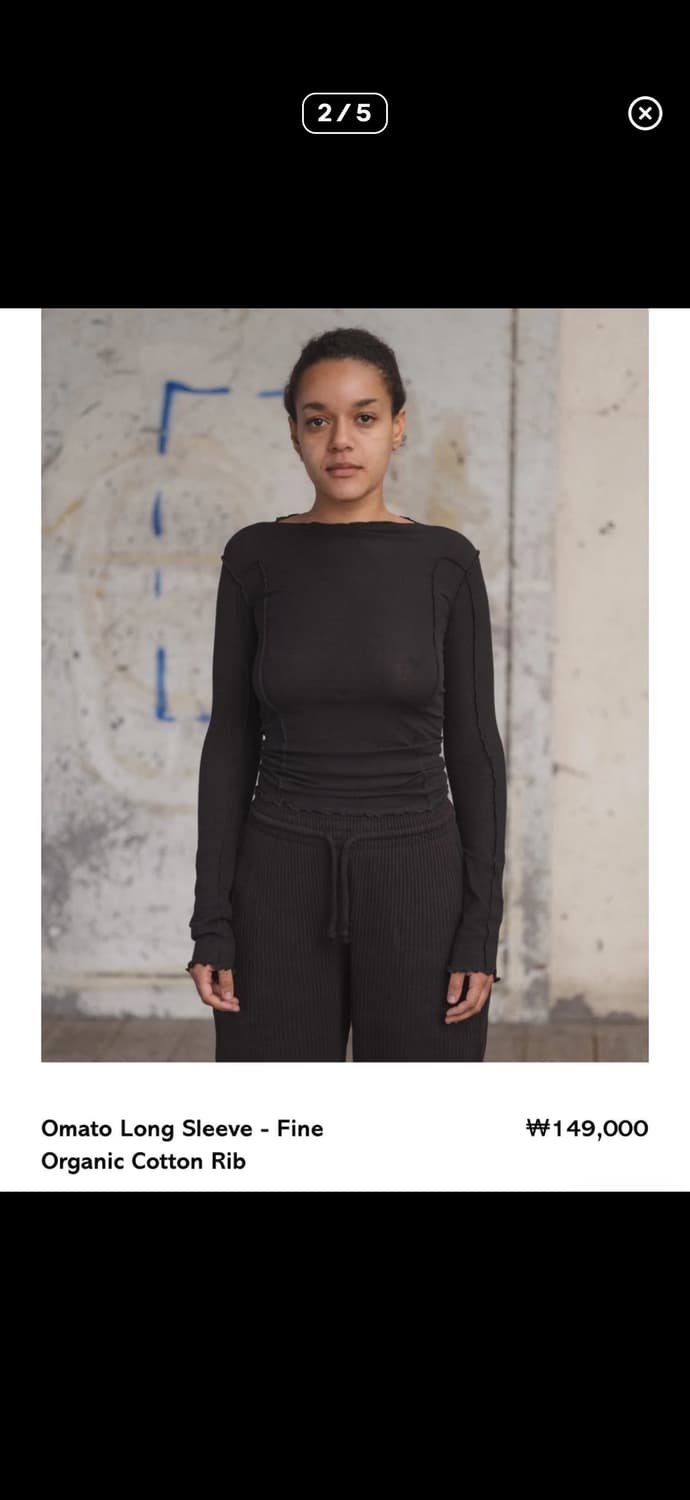 baserange omato long sleeve tee -black m 상품이미지2