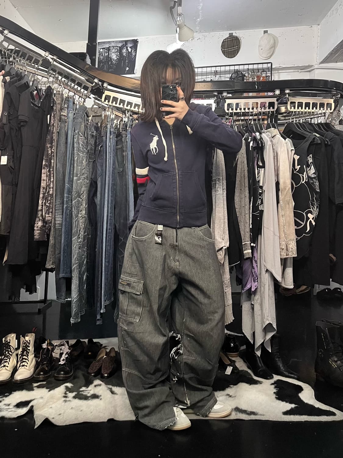 폴로 랄프로렌 네이비 후드집업 상품이미지1