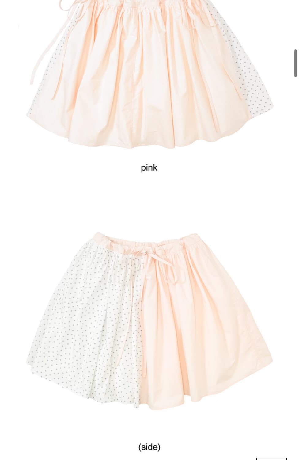 샵페어리 하프 패턴 코튼 스커트 핑크 상품이미지2