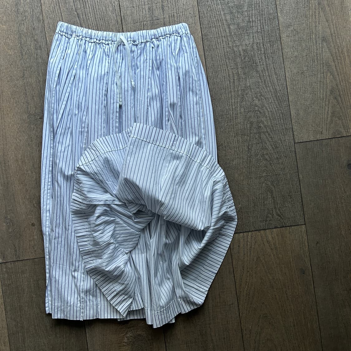 Irregular Pleats Stripe Skirt 상품이미지6