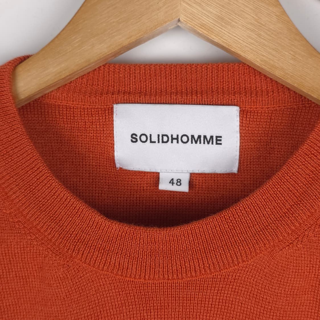 솔리드옴므 울 니트 오렌지 (L, 48) 상품이미지4
