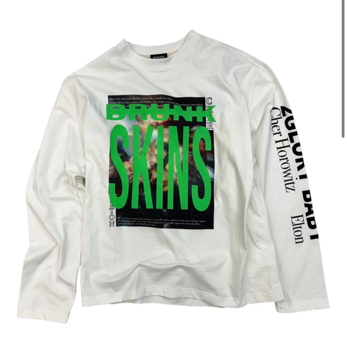 [2] paco sply 파코 서플라이 스킨스 롱슬리브 화이트 팝니다 상품이미지1