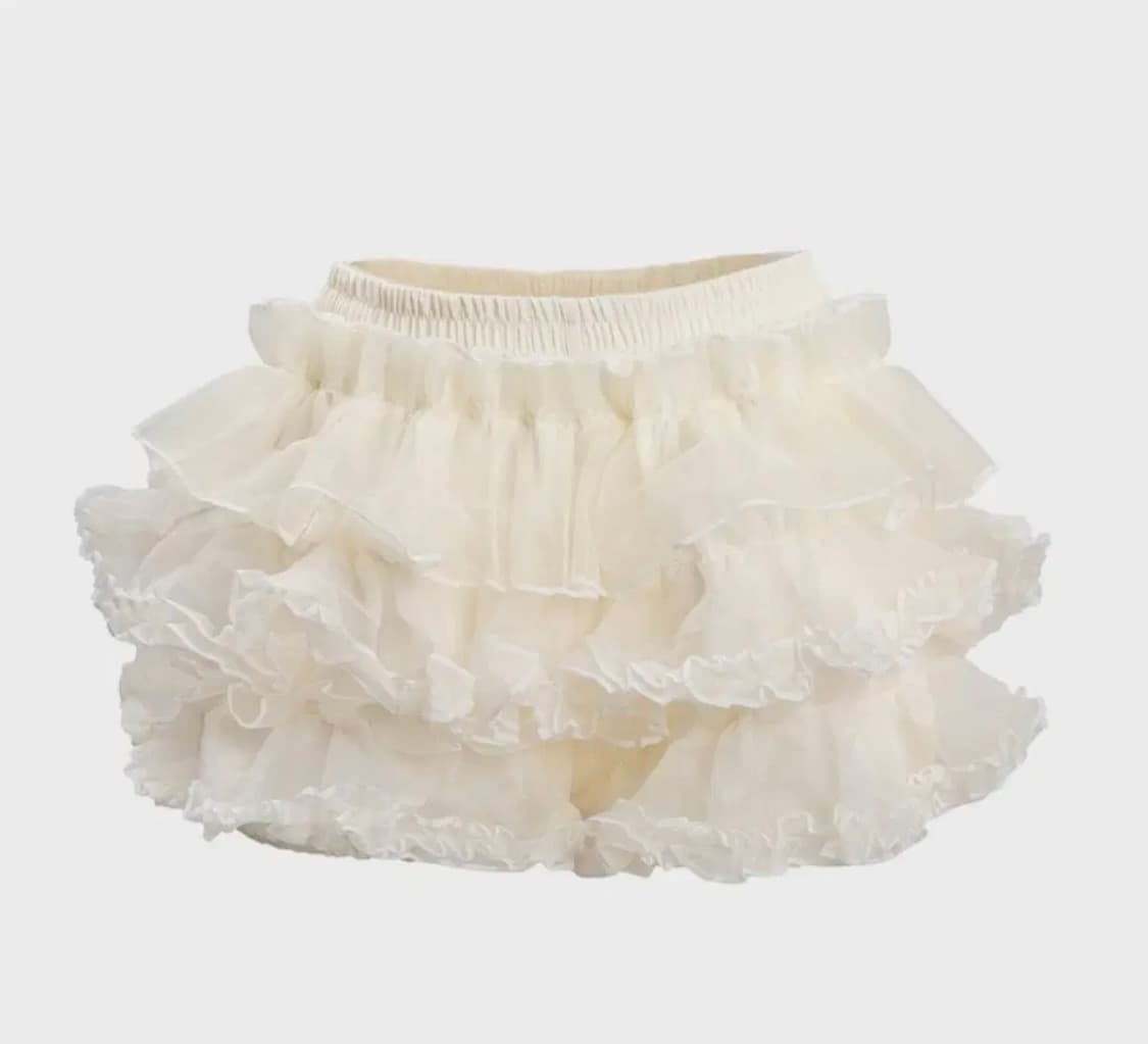 러프넥 TUTU PANTS SKIRT CREAM 상품이미지1