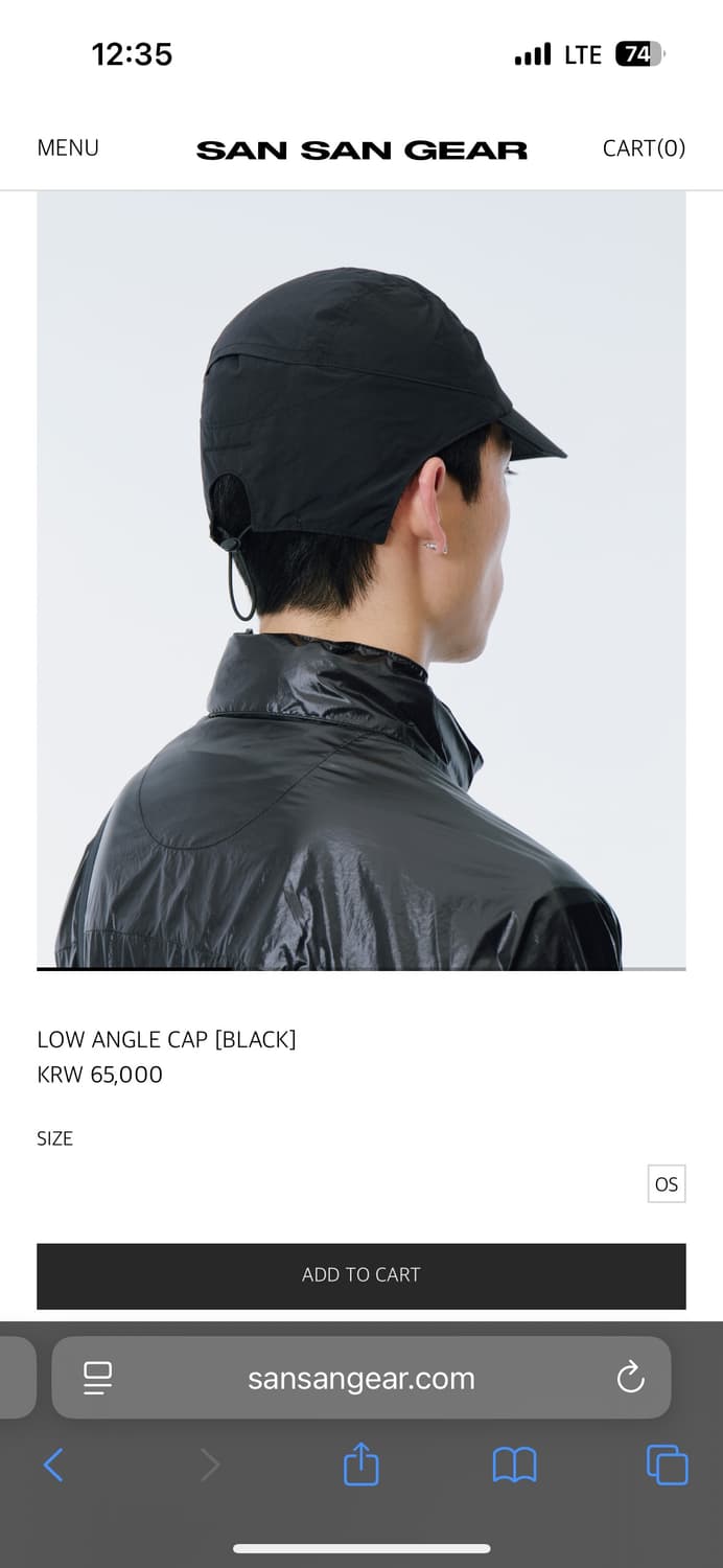 산산기어 low angle cap 블랙 상품이미지3